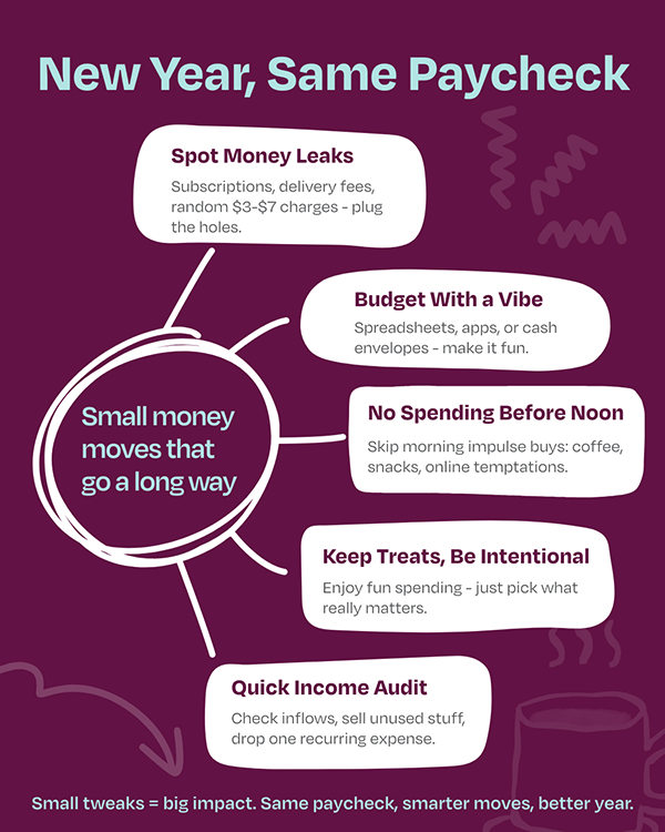 Money moves for New Year infographic