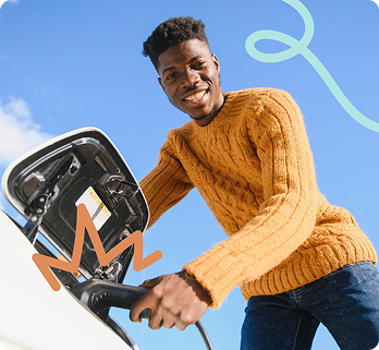 Charging electric vehicle