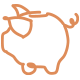Piggy bank icon